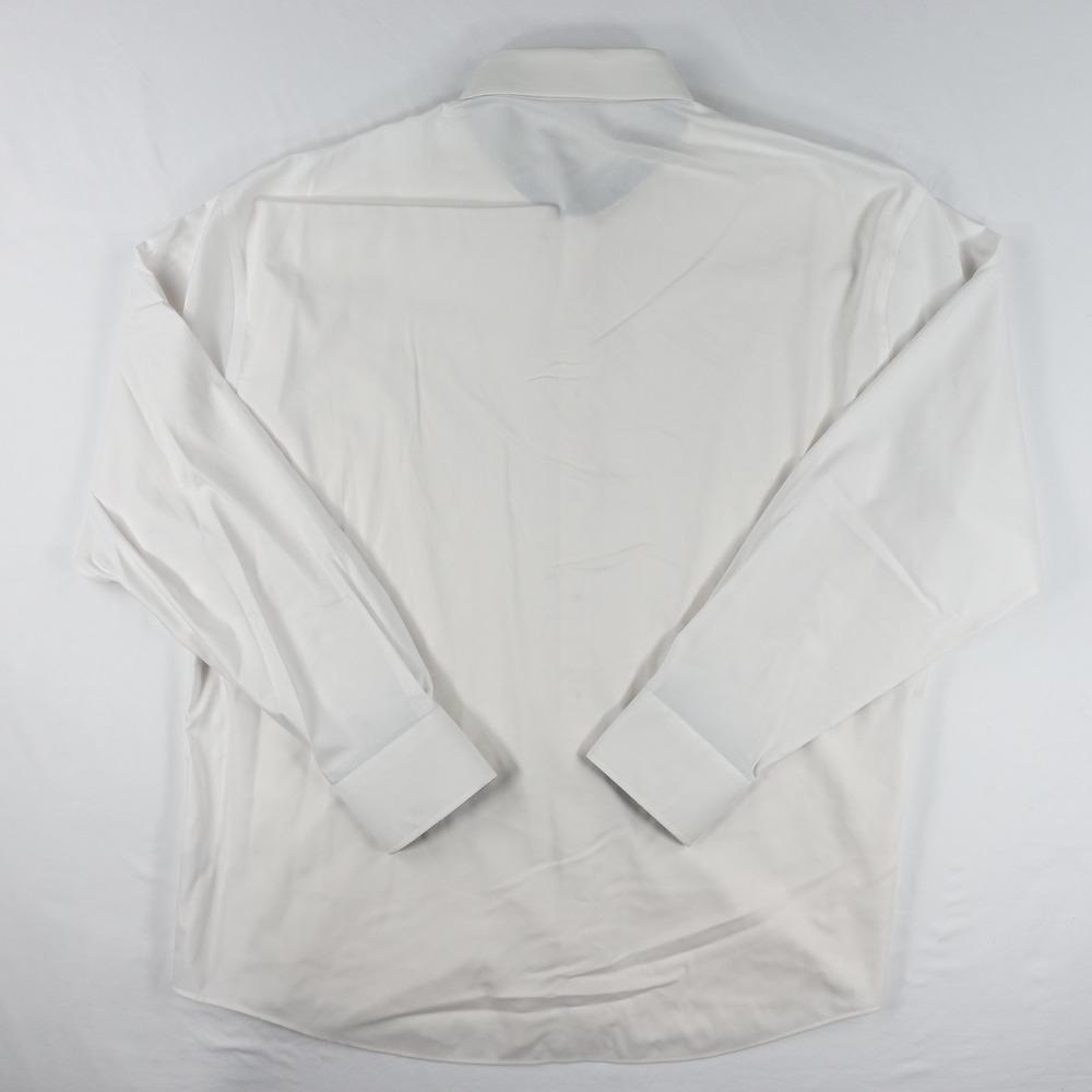 Twillory Performance Dress Shirt Men's 18 34-35 Tailored Fit Flip Cuff White - Picture 7 of 13